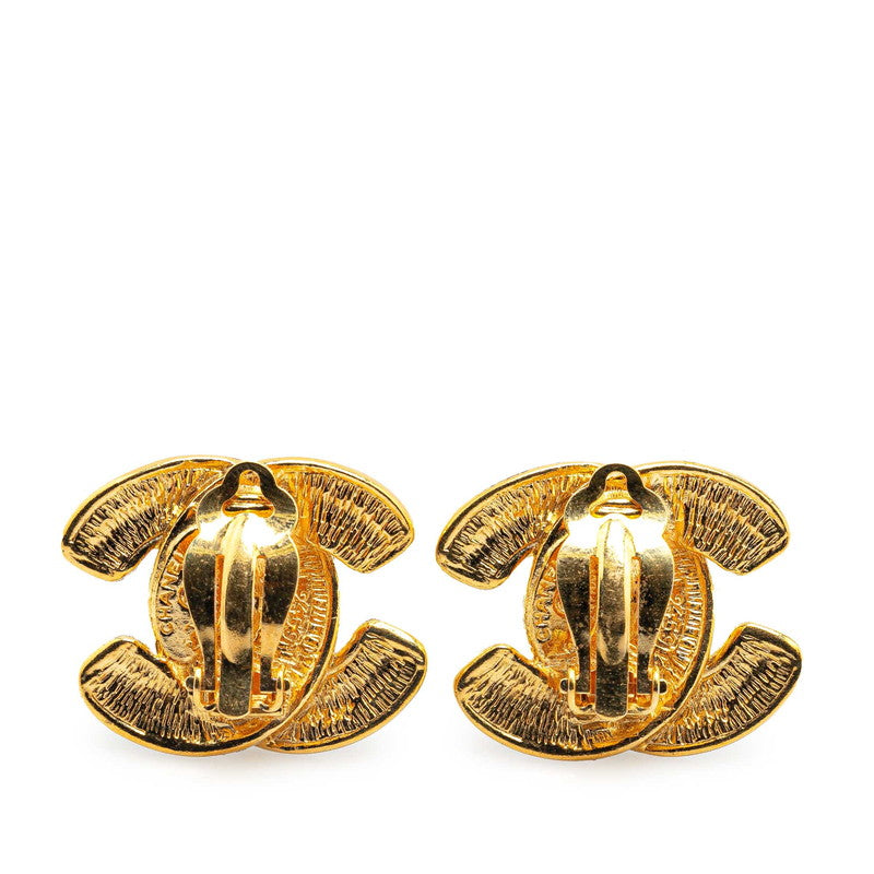 Chanel Matelasse Coco Mark Earrings Gold