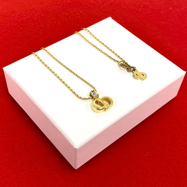 Christian Dior Logo Pendant Necklace