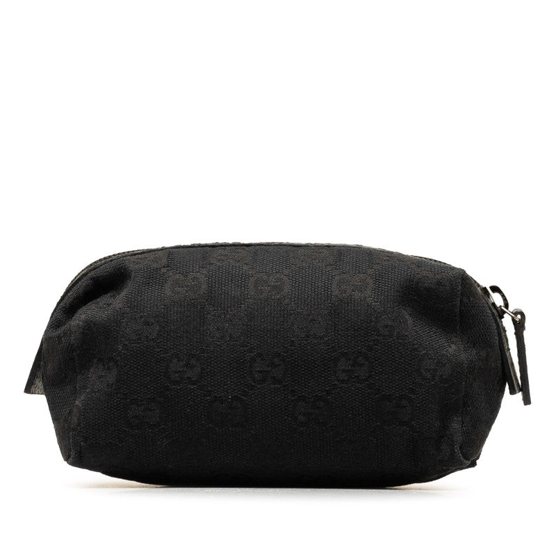 Gucci GG Canvas Leather Pouch Black