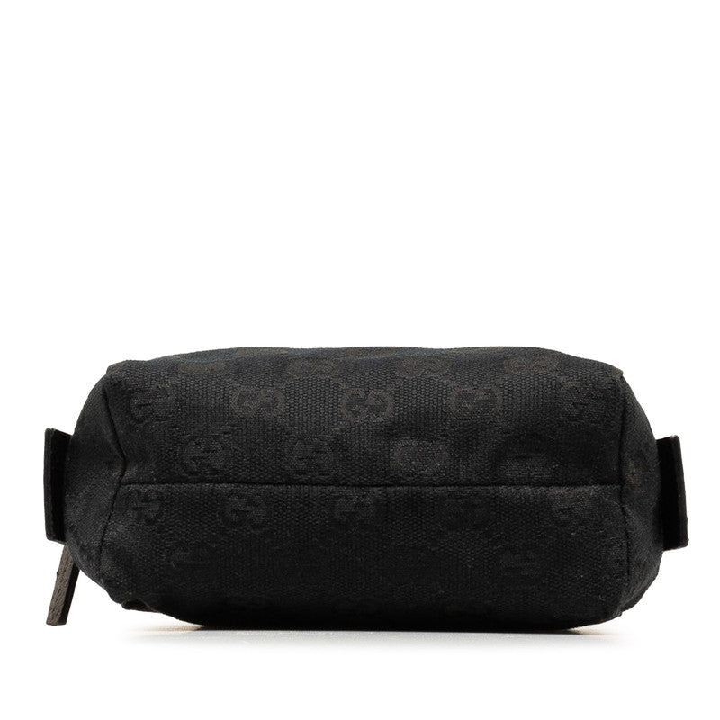 Gucci GG Canvas Leather Pouch Black