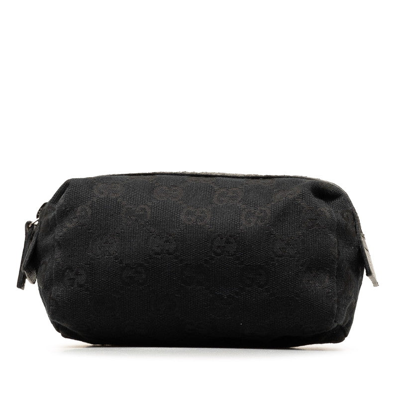 Gucci GG Canvas Leather Pouch Black