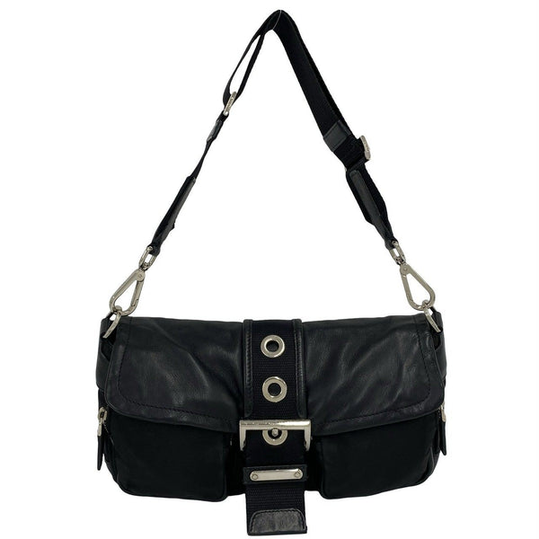 Prada Leather Nylon Shoulder Bag
