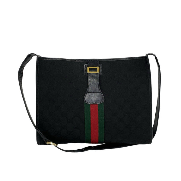 Gucci GG Canvas Leather Shoulder Bag
