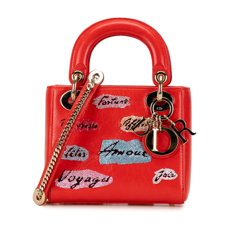 Dior Lady Dior Leather Mini Satchel Bag