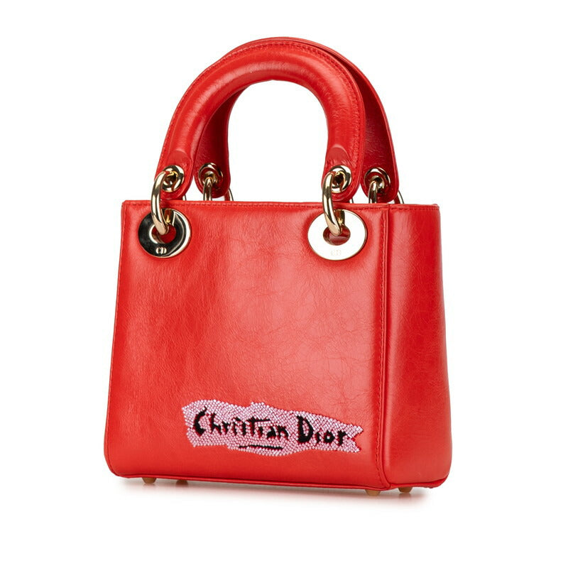 Dior Lady Dior Leather Mini Satchel Bag