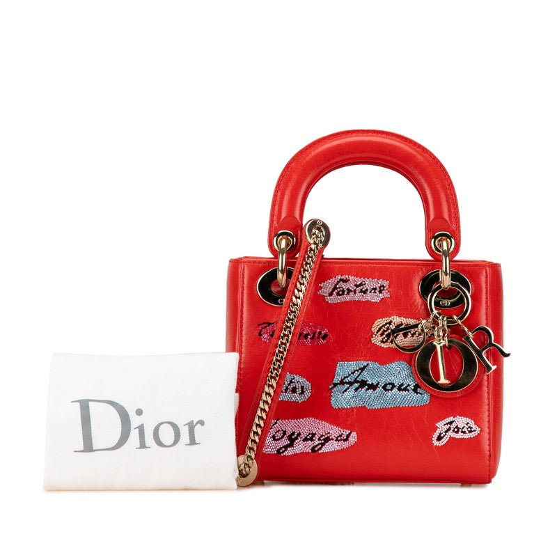 Dior Lady Dior Leather Mini Satchel Bag