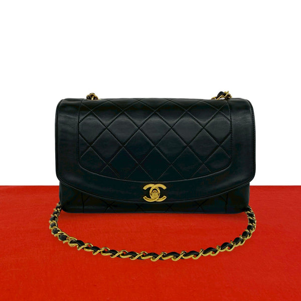 Chanel Diana Lambskin Shoulder Bag