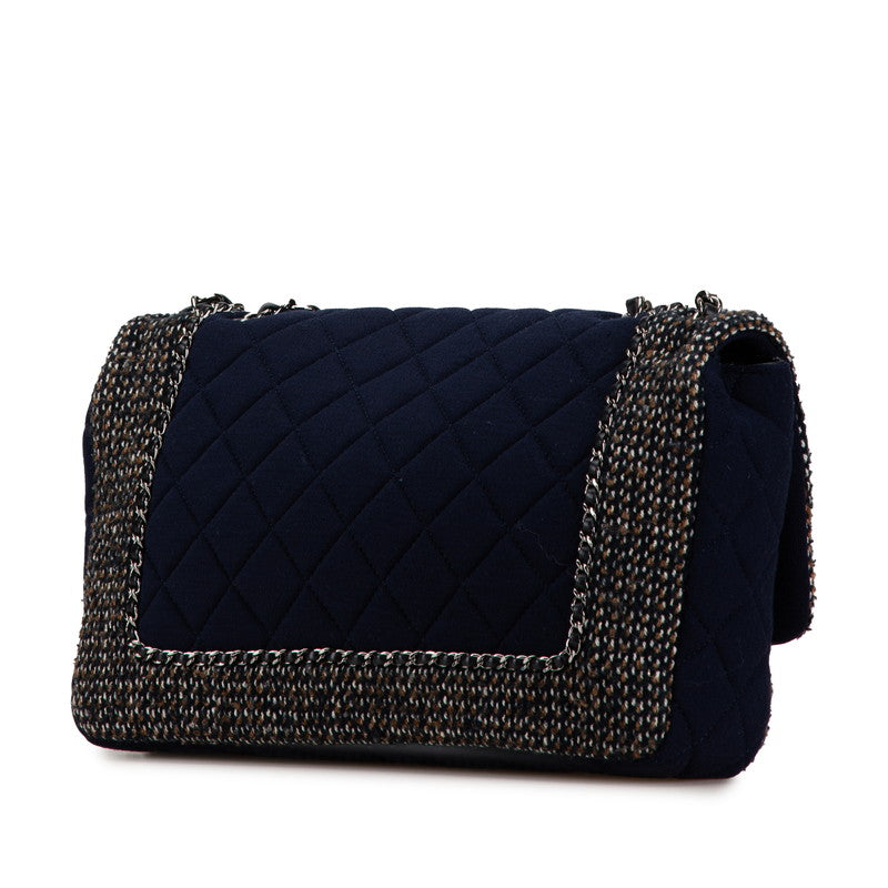 Chanel Cotton Tweed Chain Shoulder Bag