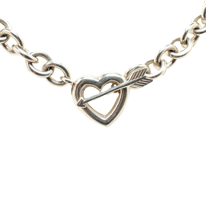 Tiffany & Co Heart Arrow Necklace SV925 Silver in Very Good Condition