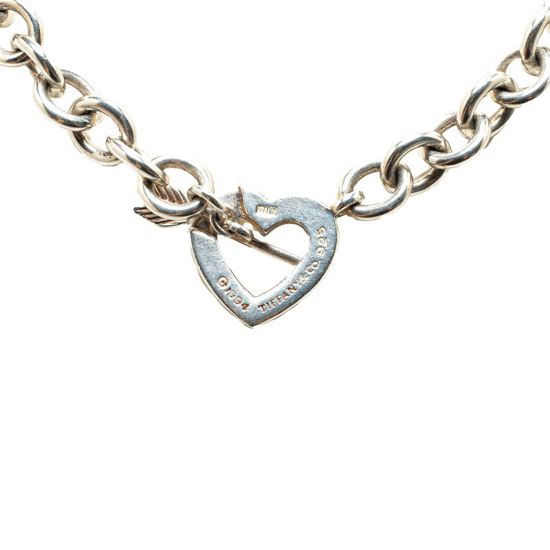 Tiffany & Co Heart Arrow Necklace SV925 Silver in Very Good Condition