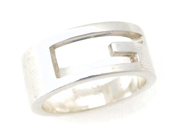 Gucci SV925 Sterling Silver G Mark Logo Ring Size 10.5 in Great Condition