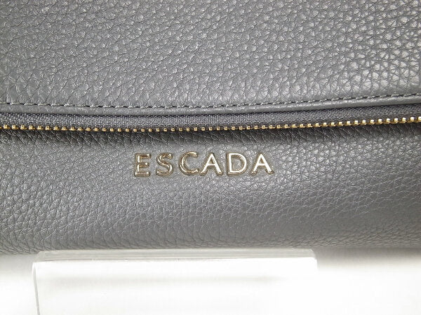 Escada Gray Leather Clutch Bag in Great Condition