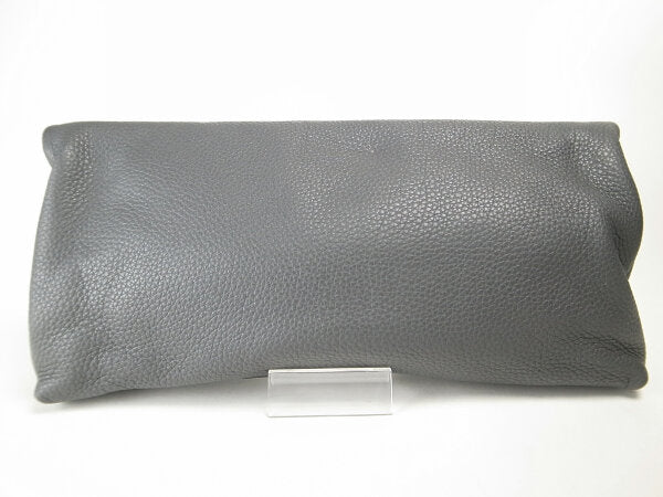 Escada Gray Leather Clutch Bag in Great Condition