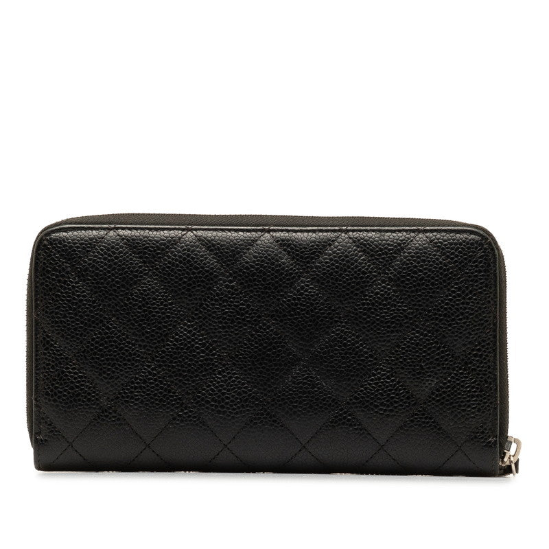 Chanel Caviar Skin Matelasse Long Wallet