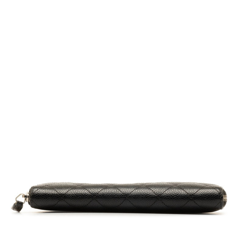 Chanel Caviar Skin Matelasse Long Wallet