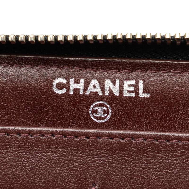 Chanel Caviar Skin Matelasse Long Wallet