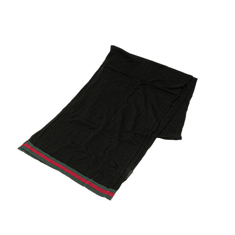 Gucci Wool Scarf Stole 327377 Black