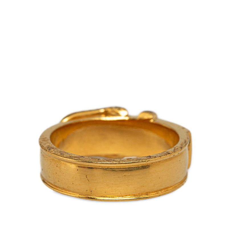 Hermes Gold Plated Scarf Ring