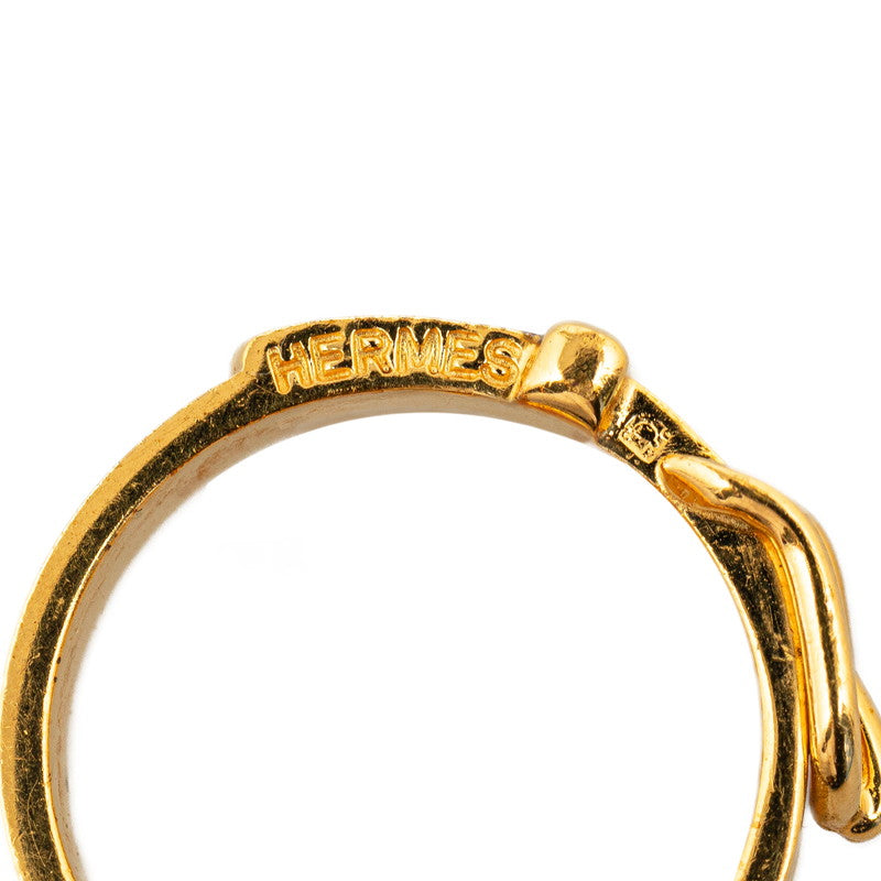 Hermes Gold Plated Scarf Ring