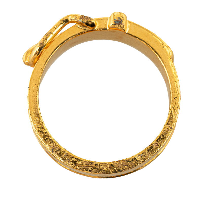 Hermes Gold Plated Scarf Ring