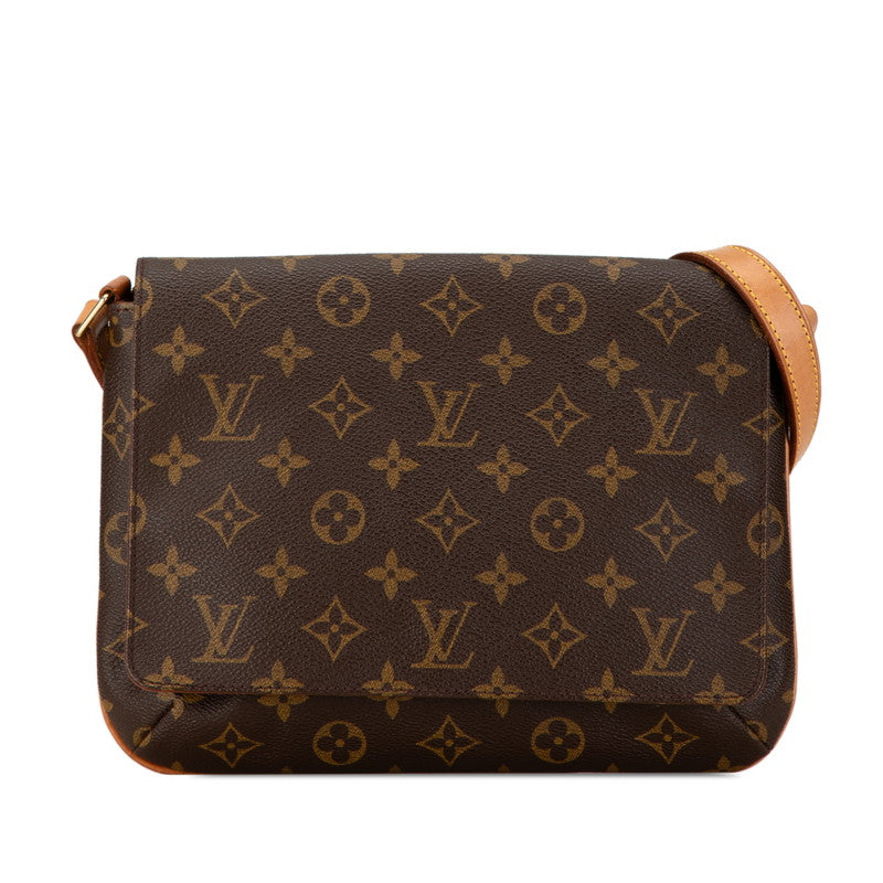 Louis Vuitton Monogram Musette Tango Short Shoulder Bag M51257 Brown PVC Leather