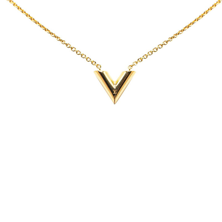 Louis Vuitton Essential V Necklace Gold M61083