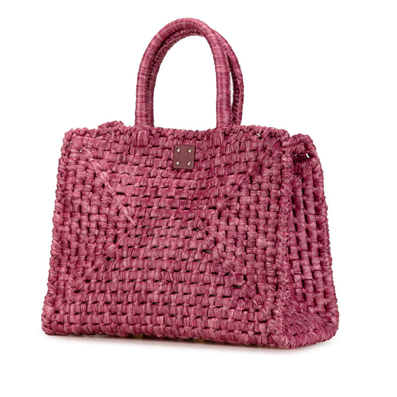 Salvatore Ferragamo Raffia Gancini Handbag