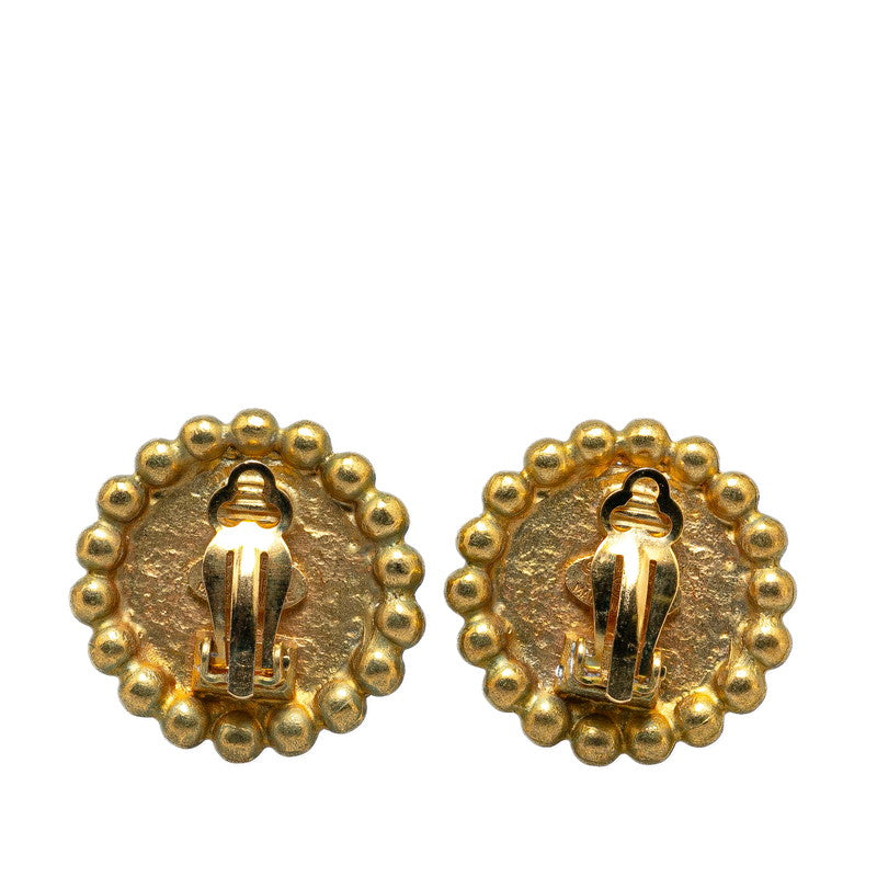 Chanel Vintage Coco Mark Earrings Gold