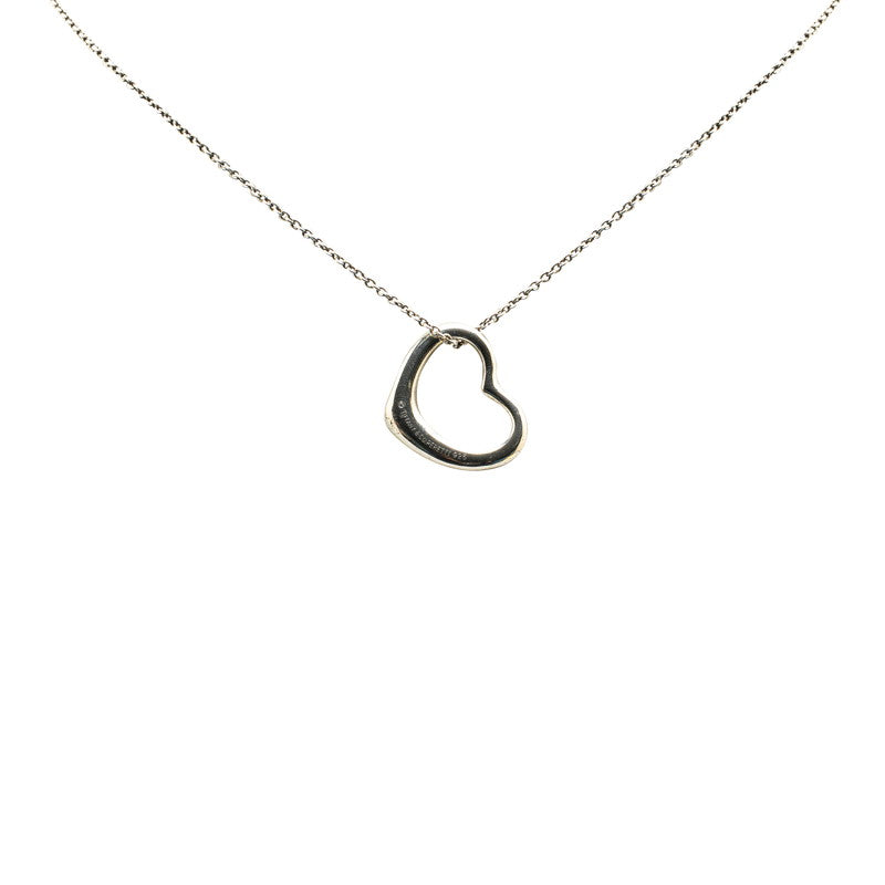 Tiffany & Co Open Heart Necklace Silver