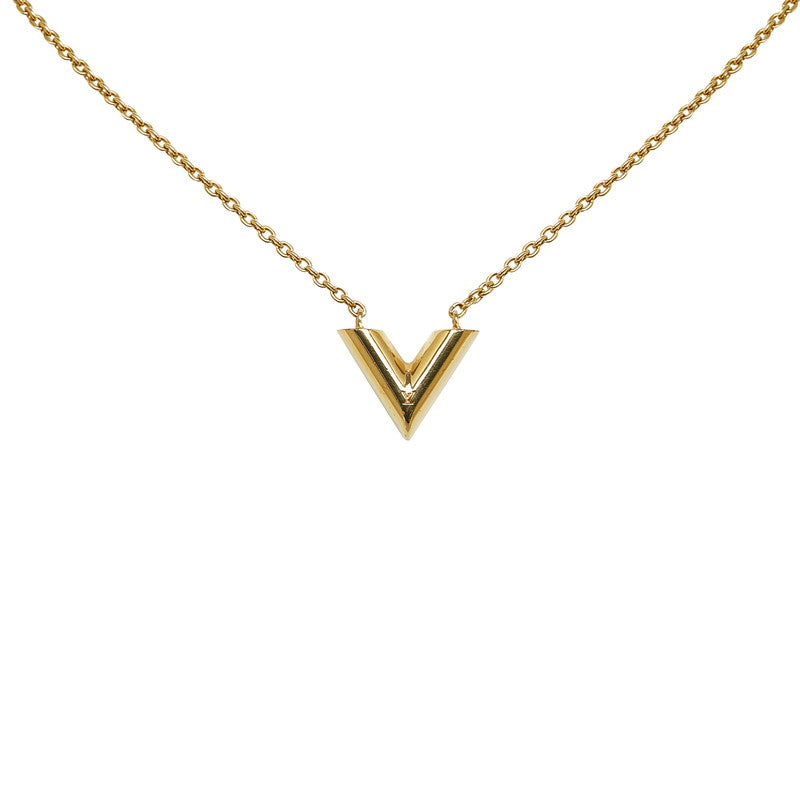 Louis Vuitton Essential V Necklace M61083 Gold Plated in Very Good Condition