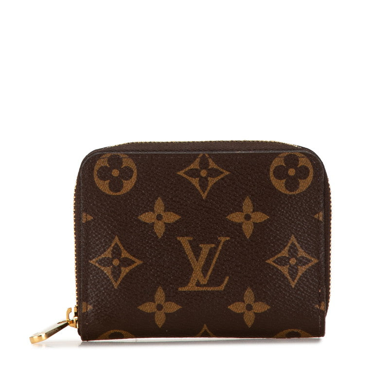 Louis Vuitton Monogram Zippy Coin Purse M60067 Brown PVC Leather in Very Good Condition