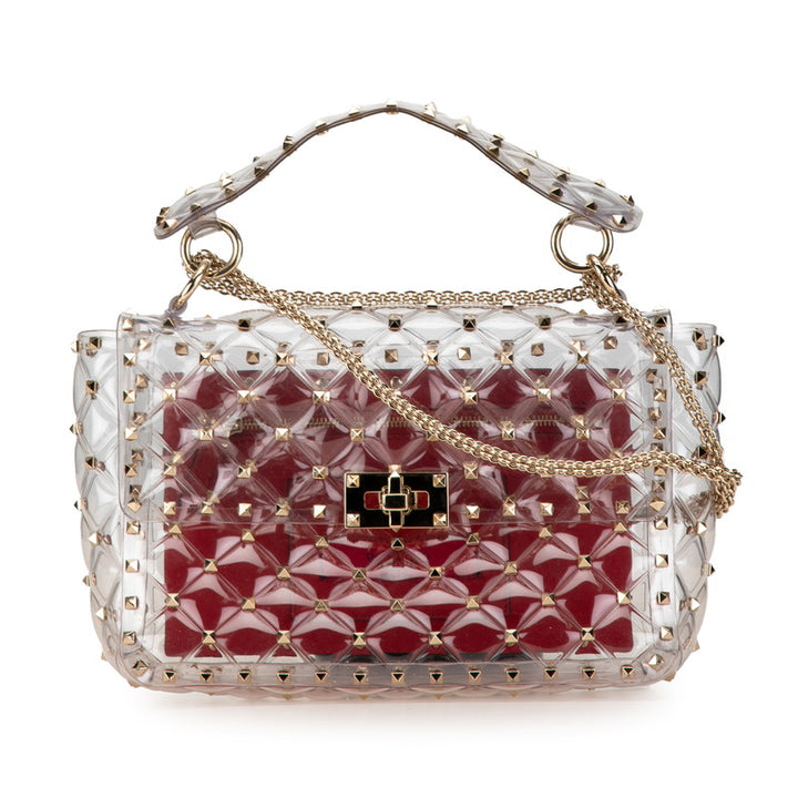 Valentino Rockstuds 2WAY Clear Handbag