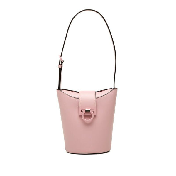 Salvatore Ferragamo Gancini Leather Shoulder Bag