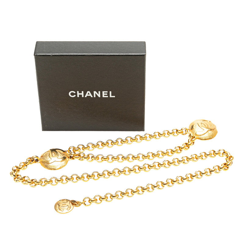 Chanel Vintage Coco Mark Belt Gold Plated