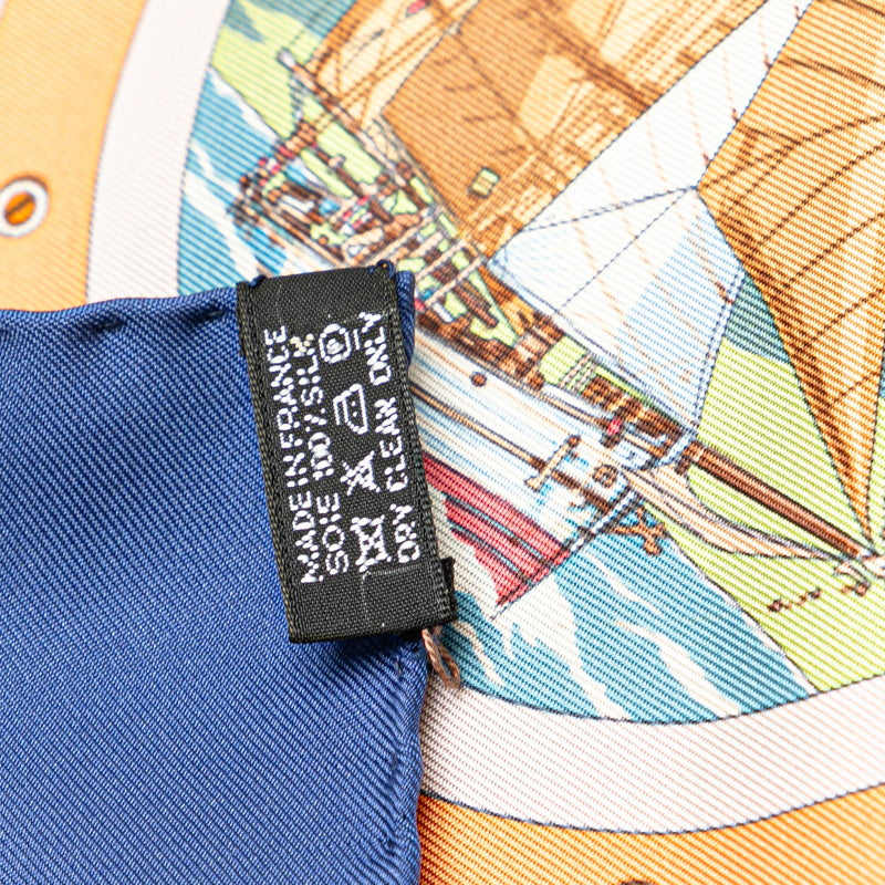 Hermes Silk Scarf Belles Amures Navy