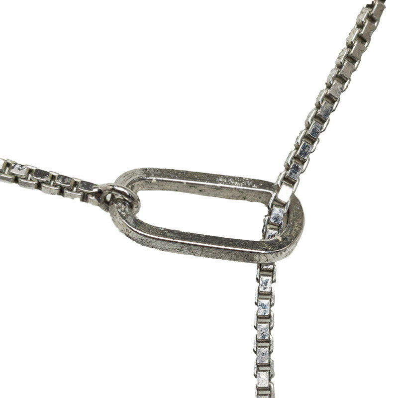 Dior Logo Plate Venetian Chain Necklace Stainless Steel