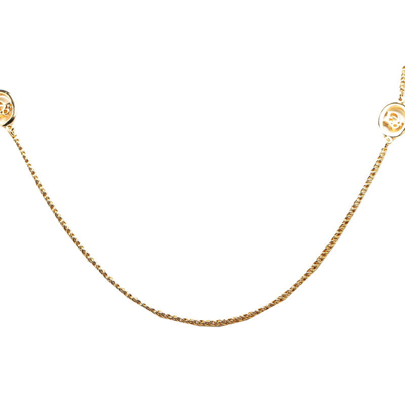 Dior Logo Chain Necklace Gold Plated