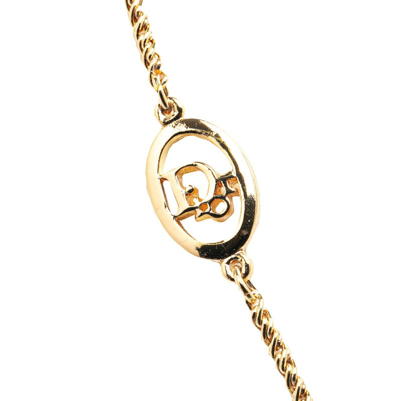 Dior Logo Chain Necklace Gold Plated