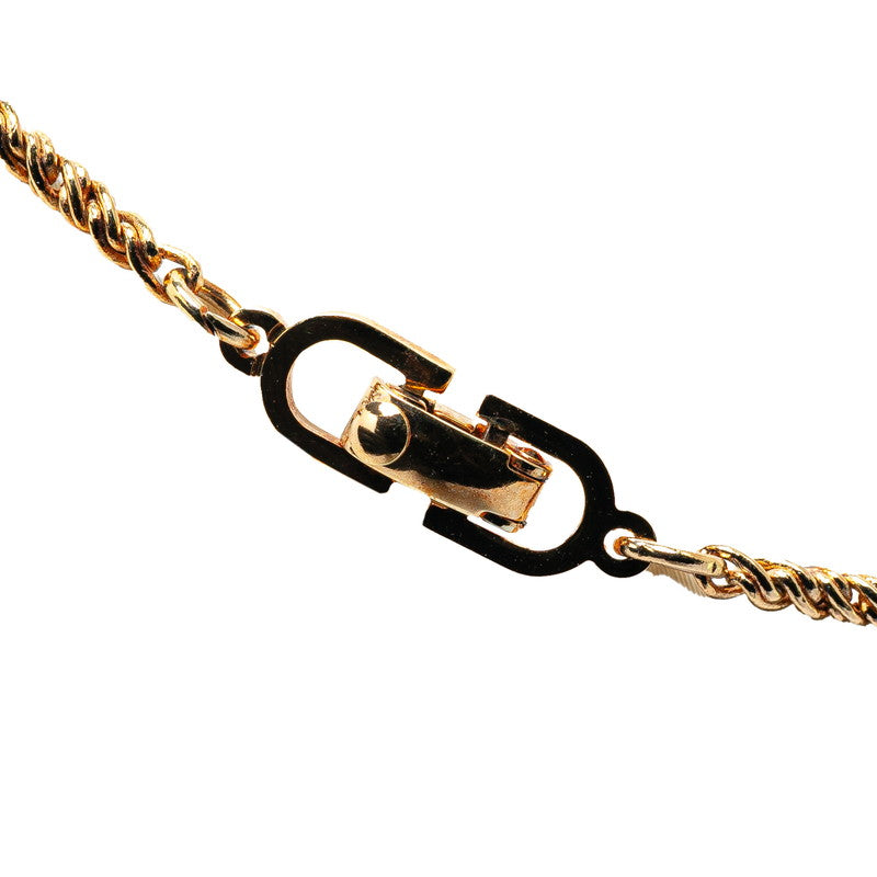 Dior Logo Chain Necklace Gold Plated