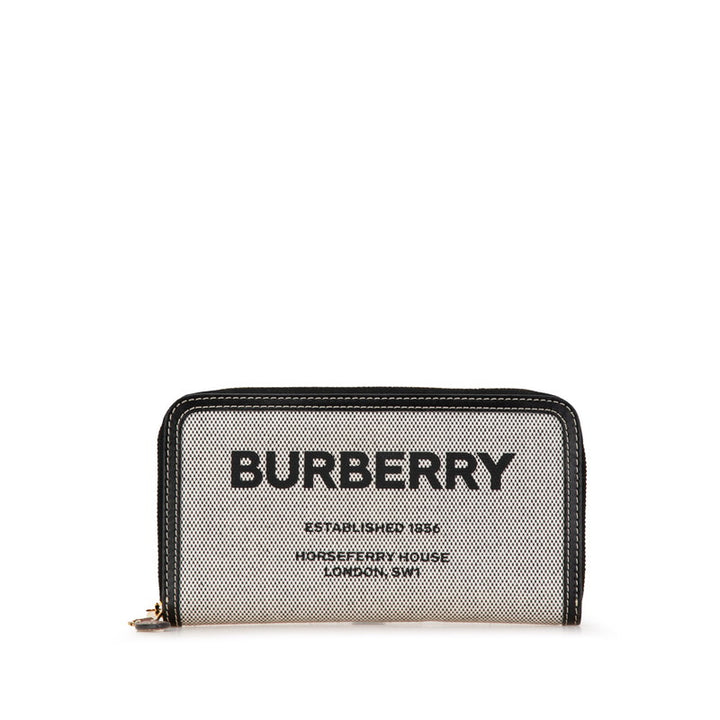 Burberry Canvas Leather Long Wallet 8039493 in Very Good Condition