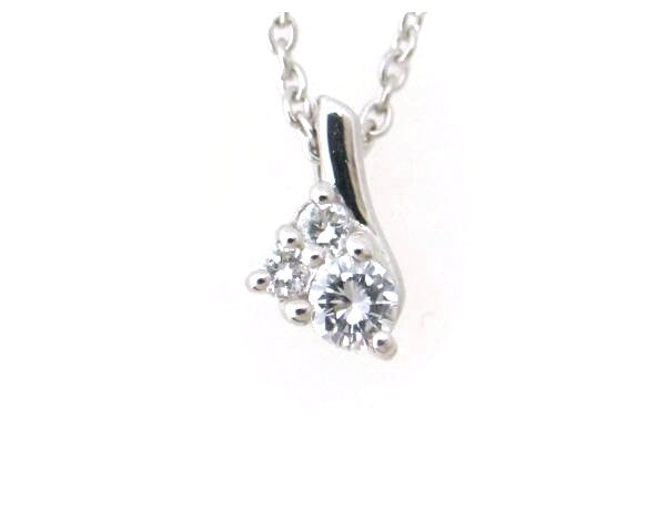 Platinum Diamond Necklace 0.09ct Pt950 in Great Condition