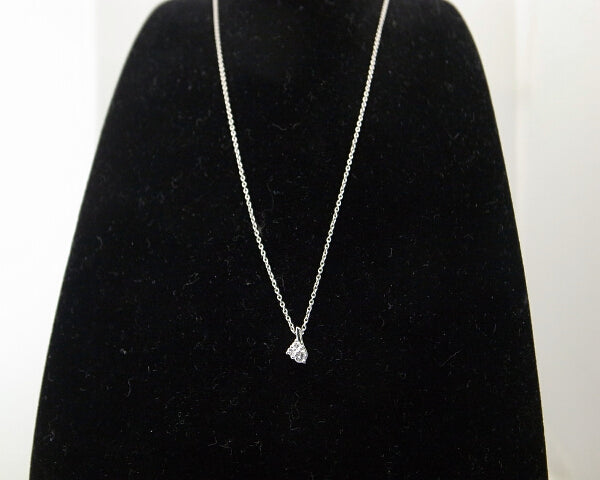 Platinum Diamond Necklace 0.09ct Pt950 in Great Condition