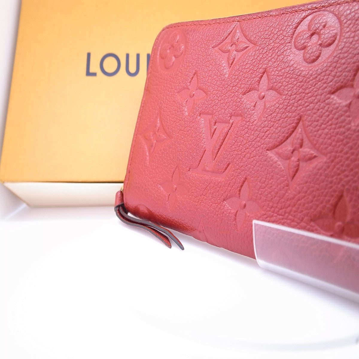 Louis Vuitton Clemence Long Wallet M60169 Red in Very Good Condition