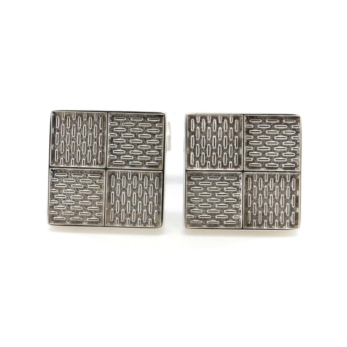 Louis Vuitton Damier Boutons de Manchette Cufflinks M64675 SV925 in Good Condition