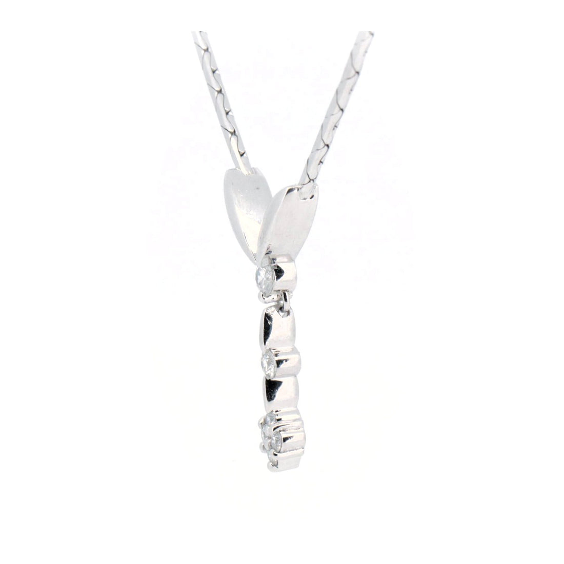 Jeunet Diamond Necklace 0.31ct K18WG/PT900 White Gold Platinum