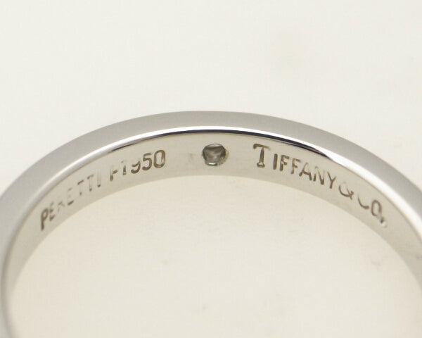 Tiffany & Co PT950 Platinum Diamond Stacking Band Ring Size 9 in Great Condition