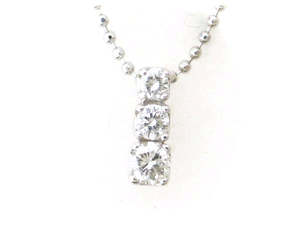 Ponte Vecchio Diamond Necklace 0.22ct K18WG White Gold in Great Condition