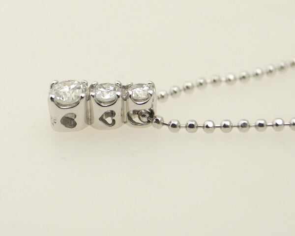 Ponte Vecchio Diamond Necklace 0.22ct K18WG White Gold in Great Condition