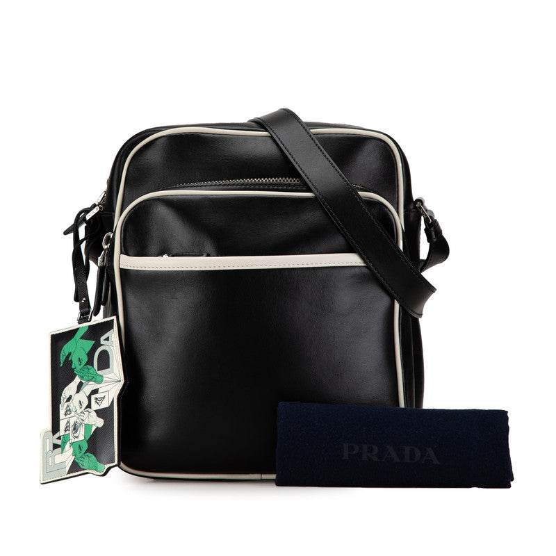 Prada Leather Triangle Logo Crossbody Bag 2VH030