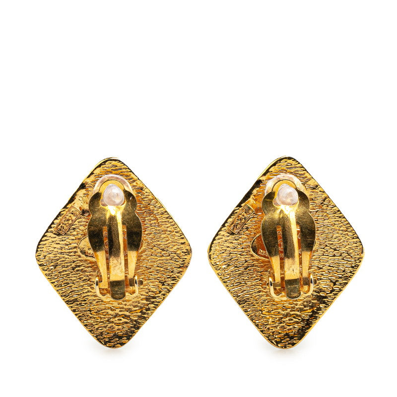 Chanel Coco Mark Gold Plated Earrings